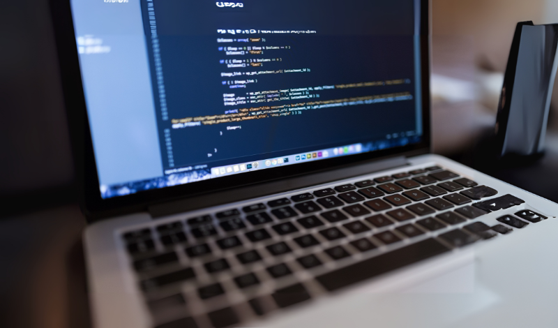 php in laptop image