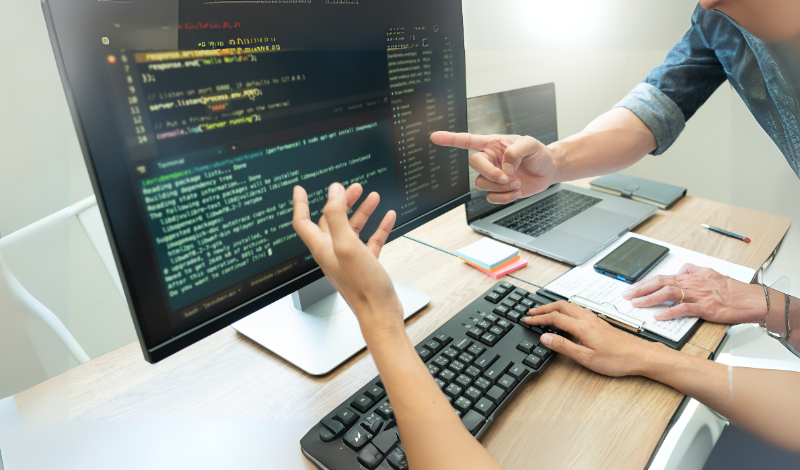 some person working on Custom Software 