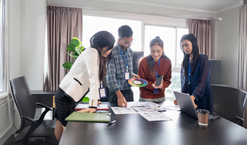 Mobile Design Services with team in image